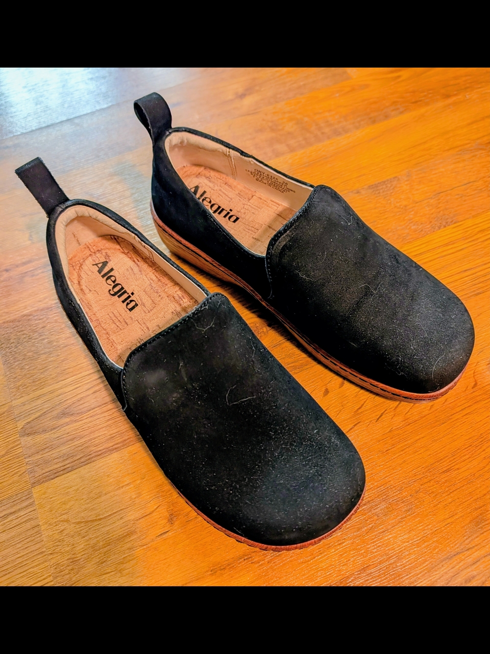 Alegria Orygin - Women’s Black Slip-On Comfort Shoes